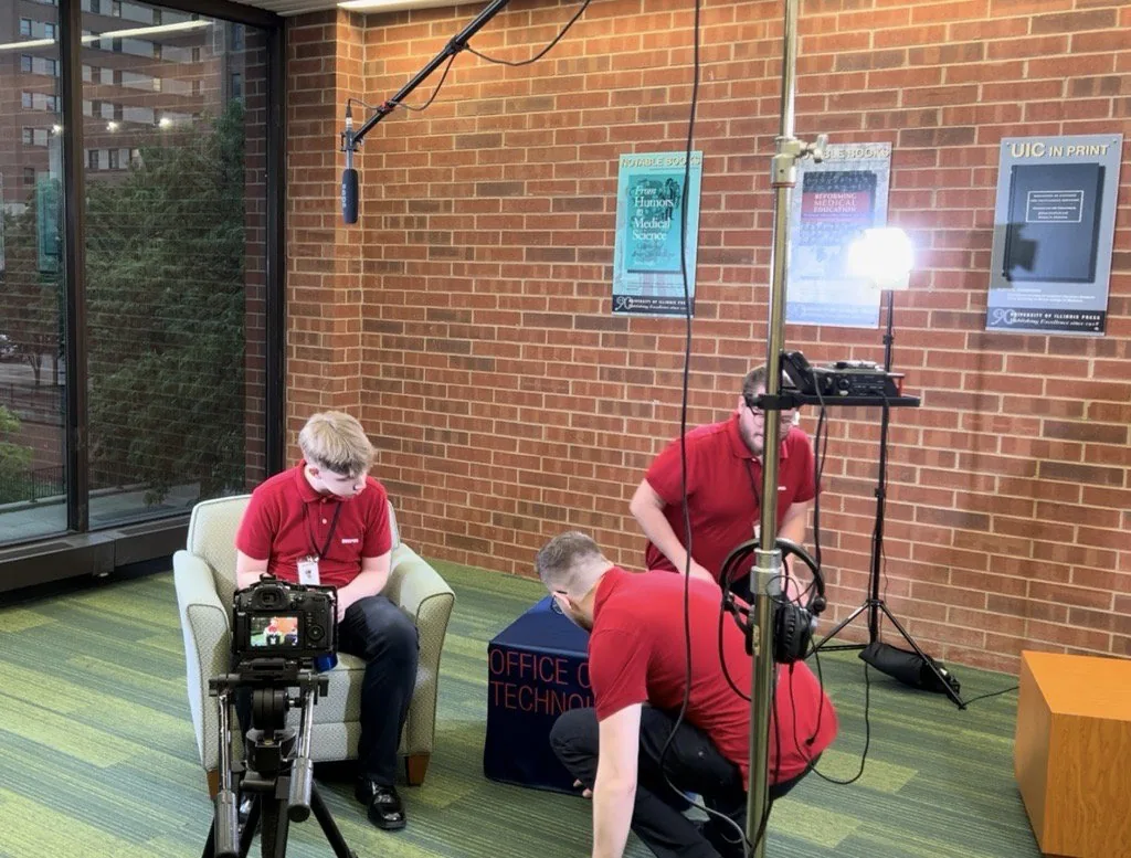 Bizful crew setting up an interview