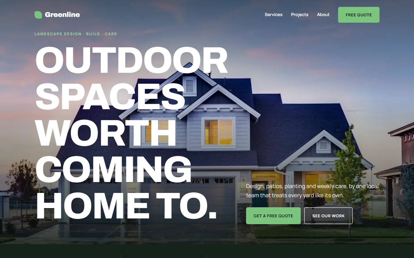 Greenline Landscaping sample website